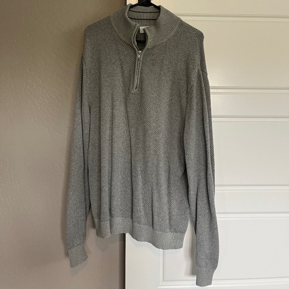 Goodfellow & Co. | Men's Gray Quarter Zip Sweater - Picture 1 of 2